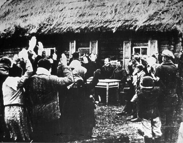 The voting in of k, p, orlovsky as the head of the rasvyet kolkhoz, 1944