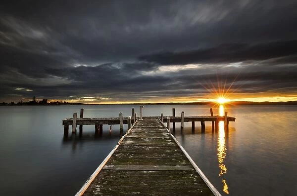 jetty at sunset