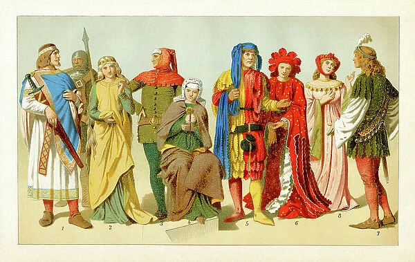 Period Costume from 11th to 15th century Europe
