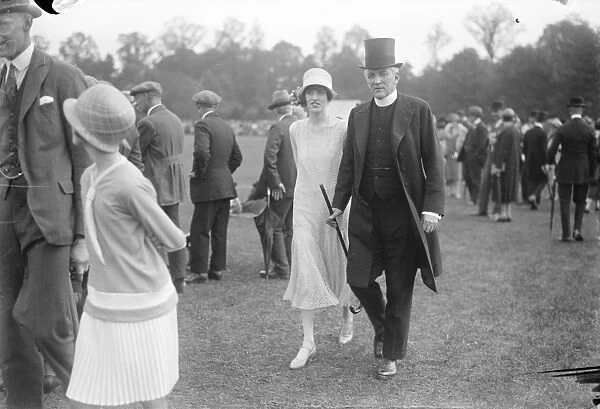Fourth of June at Eton. Dr Alington, Headmaster of Eton College, with his daughter