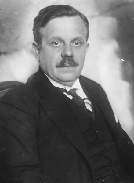 M Johan Bud, Hungarys new Minister of finance. 9 March 1928