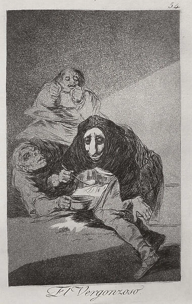 193-0082154 The shamefaced one, plate 54 of Los caprichos, 1799 (etching)