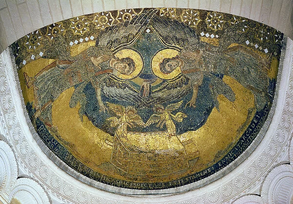 The Ark of the Covenant supported by Cherubim, from the semi-dome of the east apse