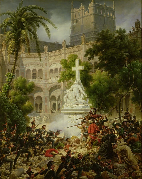 Assault on the Monastery of San Engracio in Zaragoza, 8th February 1809, 1827 (oil