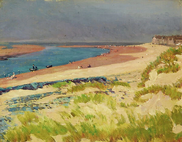 Barmouth Beach (oil on canvas)