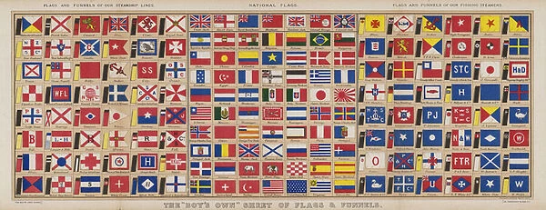 The Boys Own sheet of flags and funnels (chromolitho)
