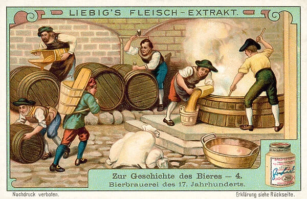 Brewery of the 17th Century (chromolitho)