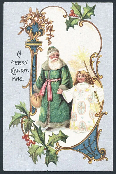 Christmas card (colour litho)