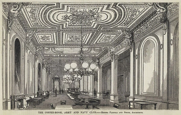 The Coffee-Room, Army and Navy Club (engraving)