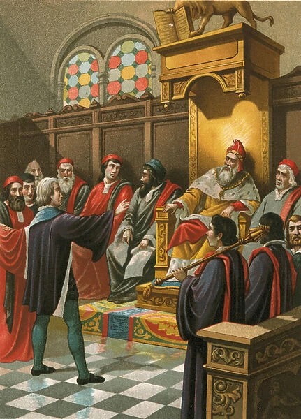 Columbus before the Senate in Venice