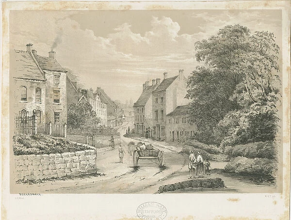 Eccleshall Village: lithograph (tinted in buff), nd [1806-1885] (print)