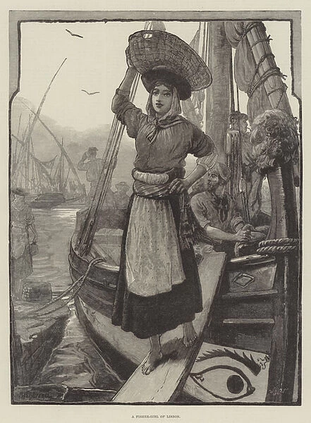 A Fisher-Girl of Lisbon (engraving)