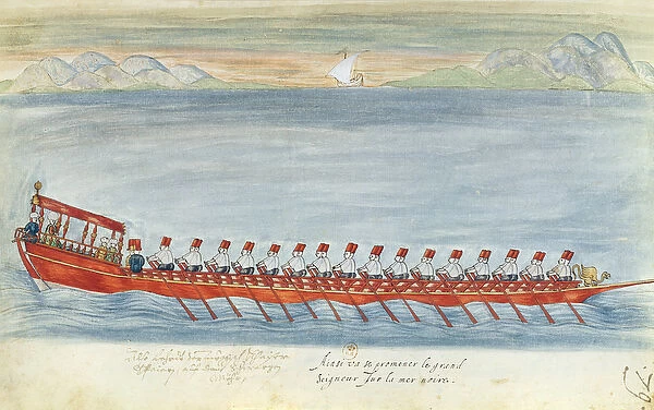 Fol. 79 The Grand Seigneur on the Black Sea, from Moeurs et Costumes des Pays