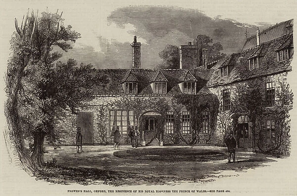 Frewens Hall, Oxford, the Residence of His Royal Highness the Prince of Wales (engraving)