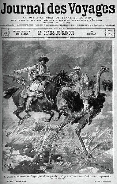 Hunting Nandou cover of Journal des Voyages, 1900 (print)