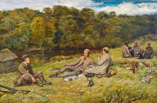 Hunting Party at Stobhall (Perthshire), 1877 (oil on canvas)