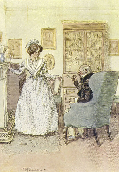Illustration for Janets Repentance by George Eliot (colour litho)