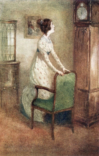 Illustration for Northanger Abbey by Jane Austen (colour litho)