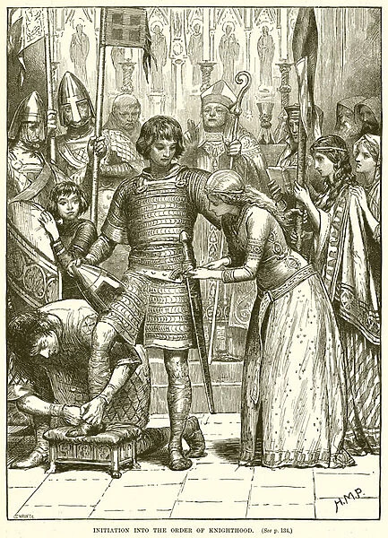Initiation into the Order of Kinghthood (engraving)