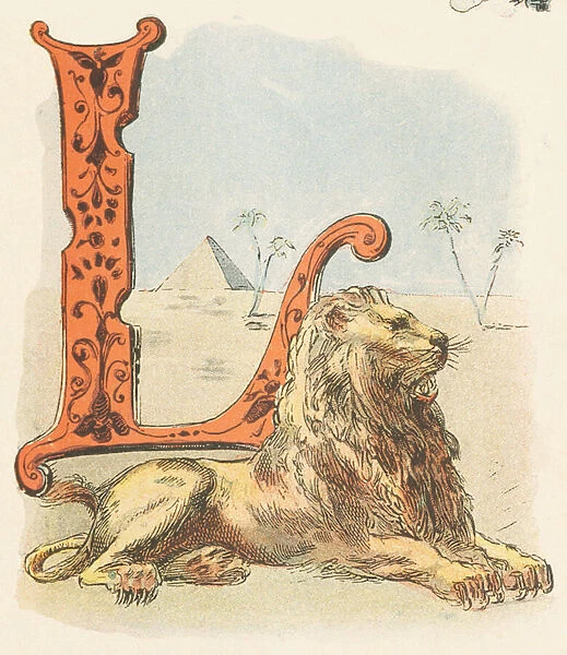 L: Lion. 6345946 L: Lion by Devambez (1844-1923); 20x15.5 cm; (add.info.