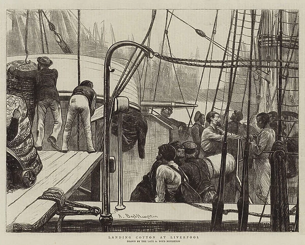 Landing Cotton at Liverpool (engraving)