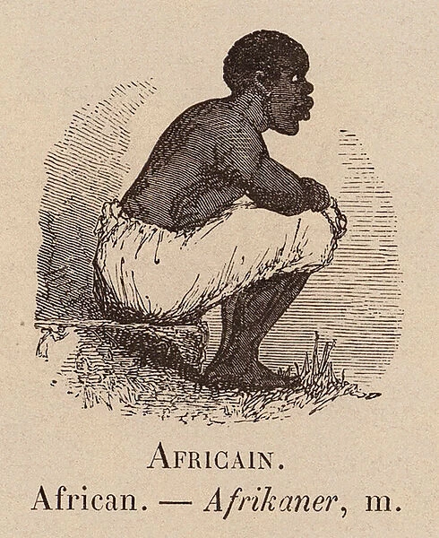 Le Vocabulaire Illustre: Africain; African; Afrikaner (engraving)