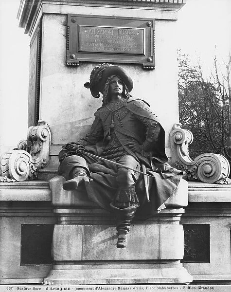 Monument to Alexandre Dumas Pere, d Artagnan, 1883 (detail) (stone & bronze) (see also 98561