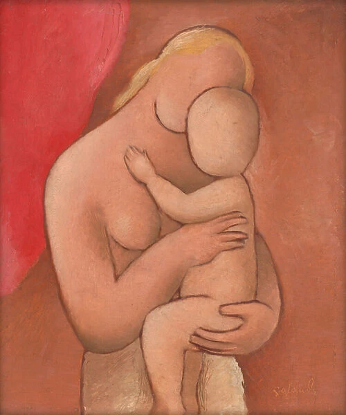 Mother and baby, c. 1934 (oil on plywood)