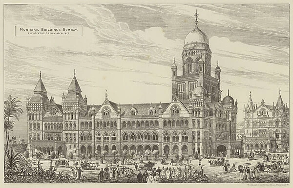 Municipal Buildings, Bombay (engraving)