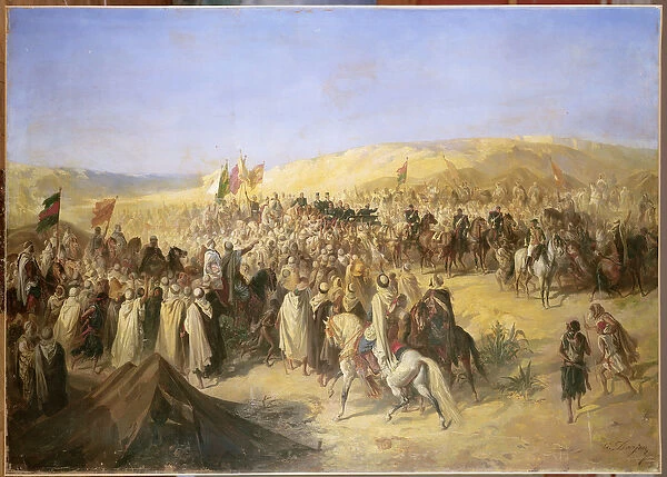 Napoleon III (1808-73) in Algeria, 21st May 1865 (oil on canvas)