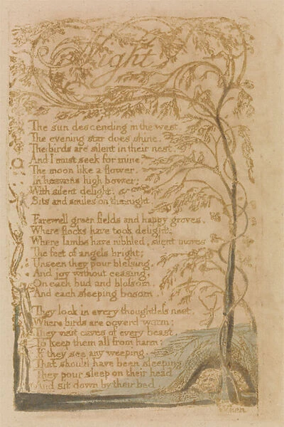 Night, plate 16 from Songs of Innocence