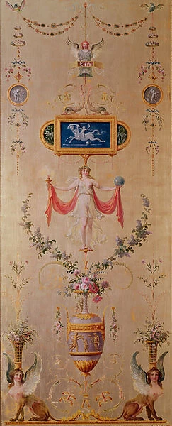 Panel from the boudoir of Marie-Antoinette (1755-93) c. 1786 (mural)