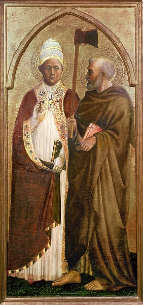 A Pope (St. Gregory?) and St. Matthias, c. 1428-29 (tempera on panel)