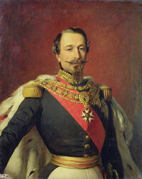 Portrait of Emperor Louis Napoleon III, after the original painting by Francois Xavier