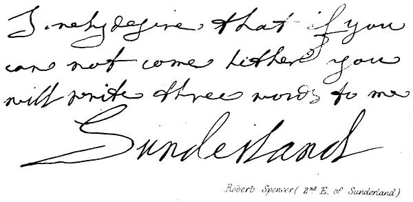 Robert Spencer (2nd E of Sunderland) (engraving)