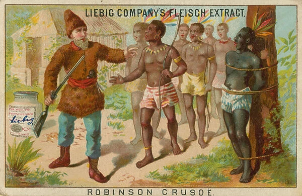 Robinson Crusoe: Capture of a Native (chromolitho)