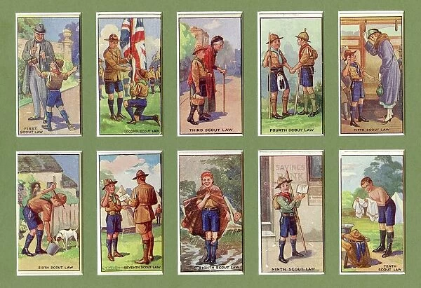 The Ten Scout Laws, 1923 (colour litho)