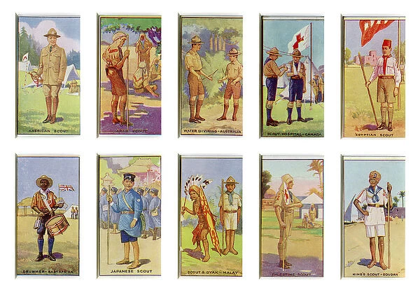 Scouts from around the World, 1923 (colour litho)