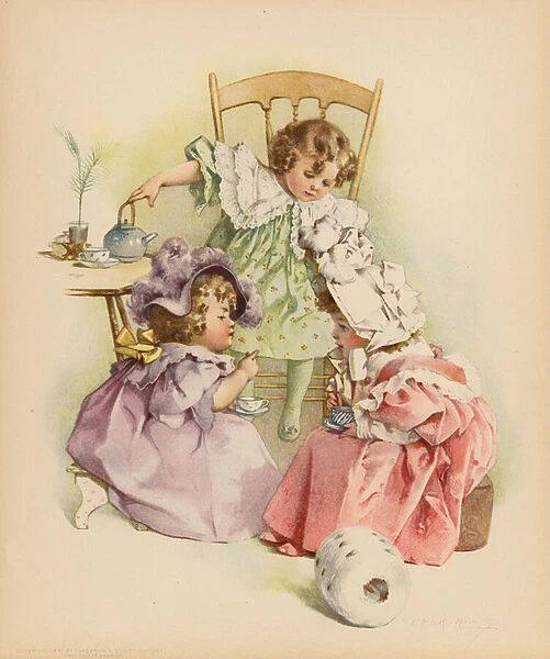 Tea and Gossip (colour litho)