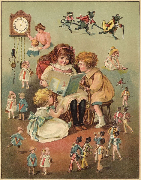 Once Upon A Time - children reading and the power of imagination (colour litho)