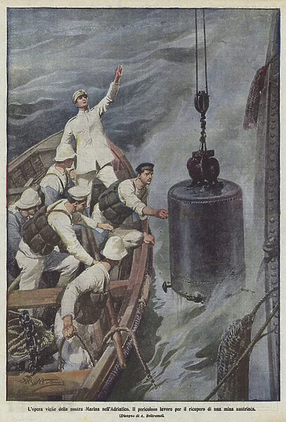 The watchful work of our Navy in the Adriatic (colour litho)