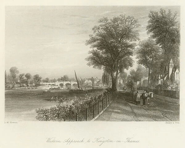 Western Approach to Kingston-on-Thames (engraving)