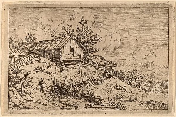 Allart van Everdingen (Dutch, 1621 - 1675), Man near Entry of a Ruinous Hedge, probably c