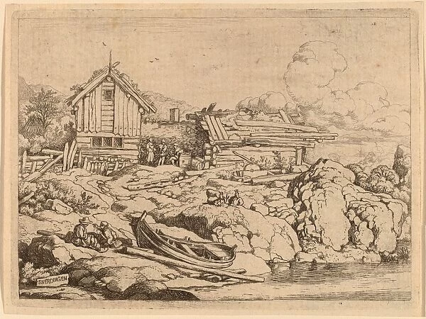 Allart van Everdingen (Dutch, 1621 - 1675), Boat at a River Bank with Three Goats