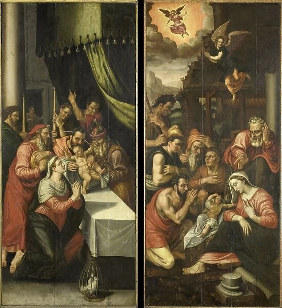 Two Altarpiece Wings with the Circumcision (left) and Adoration of the Shepherds (right)
