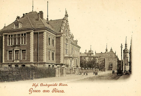 Courthouses Saxony Buildings Riesa 1898 Landkreis MeiBen