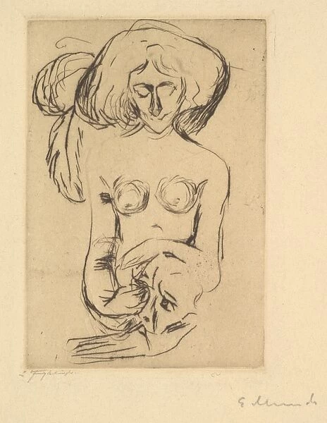 Cruelty 1905 Drypoint brown  /  black ink plate 3 3  /  4 x 2 9  /  16 inches