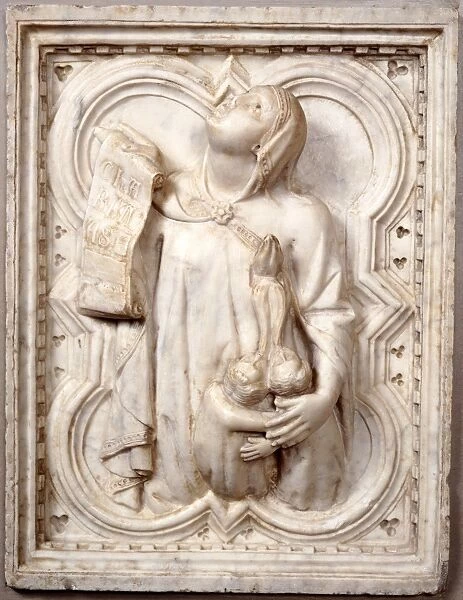 Giovanni di Balduccio (Italian, active 1318-1319-1349), Charity, c. 1330, marble
