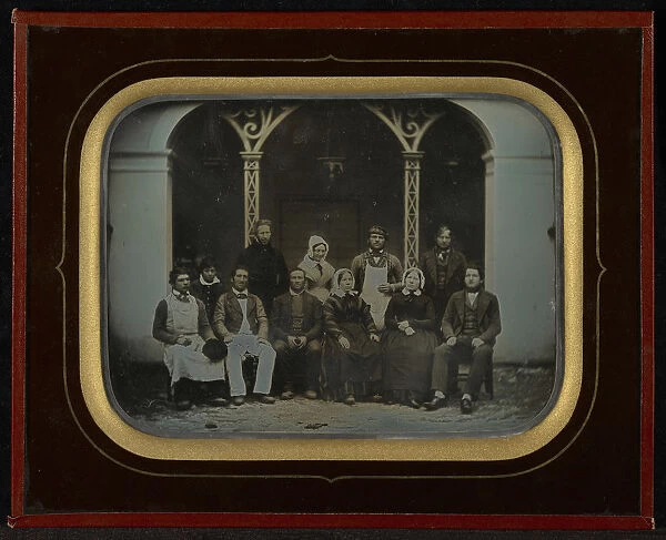 Group portrait eleven servants Eynard-Lullin