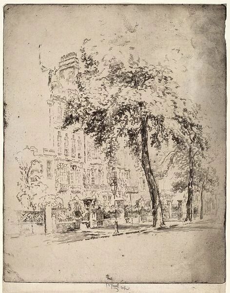 Joseph Pennell, Big Tree, Cheyne Walk, American, 1857 - 1926, 1906, etching